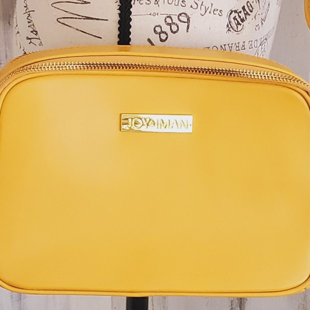 NWOT JOY & IMAN LEATHER DOUBLE ZIPPER CROSSBODY with RFID PROTECTION - Picture 2 of 8